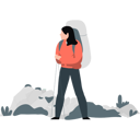 پیش‌نمایش فایل girl-hiking-on-montain-while-feeling-lonely-11992241 از پک کوهنوردی