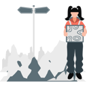 پیش‌نمایش فایل girl-standing-holding-map-11992279 از پک کوهنوردی