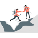 پیش‌نمایش فایل man-jumped-and-crossed-road-with-his-partner-help-11992249 از پک کوهنوردی