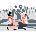 پیش‌نمایش فایل team-of-two-persons-are-finalizing-hiking-address-11992240 از پک کوهنوردی