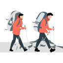 پیش‌نمایش فایل two-hikers-are-walking-towards-their-way-11992252 از پک کوهنوردی