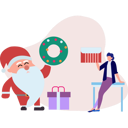 پیش‌نمایش فایل girl-gets-gift-from-santa-12072099 از پک کریسمس