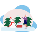 پیش‌نمایش فایل girl-talking-with-snowman-12072110 از پک کریسمس