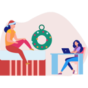 پیش‌نمایش فایل girls-working-on-christmas-decorations-12072097 از پک کریسمس
