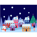 پیش‌نمایش فایل joyful-festival-evening-in-winter-season-12072103 از پک کریسمس