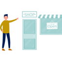 پیش‌نمایش فایل boy-puts-up-open-board-in-front-of-store-12055528 از پک بسته