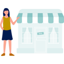 پیش‌نمایش فایل girl-opened-her-shop-12055523 از پک بسته