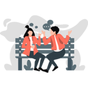 پیش‌نمایش فایل couple-sitting-on-bench-and-talking-11992516 از پک رابطه و ارتباط