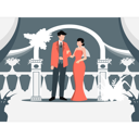 پیش‌نمایش فایل couple-standing-at-reception-stage-11992497 از پک رابطه و ارتباط