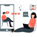 پیش‌نمایش فایل couple-talking-online-11992469 از پک رابطه و ارتباط