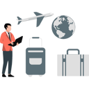 پیش‌نمایش فایل businessman-making-plan-for-business-trip-12234431 از پک تور کاری