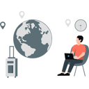پیش‌نمایش فایل businessman-work-with-deadline-while-international-trip-12234421 از پک تور کاری