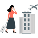 پیش‌نمایش فایل girl-talking-on-mobile-while-going-business-trip-12234485 از پک تور کاری