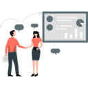 پیش‌نمایش فایل man-and-lady-talking-about-business-chart-12234506 از پک تور کاری