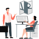 پیش‌نمایش فایل man-discuss-about-business-plan-12234403 از پک تور کاری