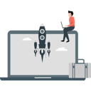 پیش‌نمایش فایل man-working-about-startup-rocket-on-laptop-12234404 از پک تور کاری
