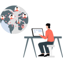 پیش‌نمایش فایل man-working-online-communication-12234492 از پک تور کاری