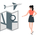 پیش‌نمایش فایل woman-finding-trip-location-on-map-12234441 از پک تور کاری