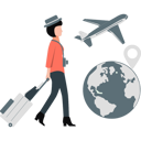 پیش‌نمایش فایل woman-going-world-tour-12234482 از پک تور کاری