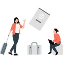 پیش‌نمایش فایل young-girl-talking-about-passport-12234414 از پک تور کاری