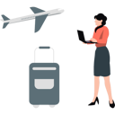 پیش‌نمایش فایل young-lady-working-business-trip-12234422 از پک تور کاری