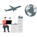 پیش‌نمایش فایل young-man-making-offices-tour-12234434 از پک تور کاری