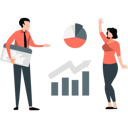 پیش‌نمایش فایل businessman-and-woman-happy-to-see-business-development-12260164 از پک مدیریت