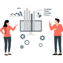 پیش‌نمایش فایل man-and-woman-discussing-business-rising-graph-12260111 از پک مدیریت