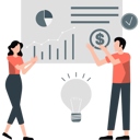 پیش‌نمایش فایل man-and-woman-showing-business-development-idea-12260174 از پک مدیریت