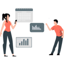 پیش‌نمایش فایل man-pointing-business-schedule-while-woman-holding-mobile-12260155 از پک مدیریت