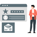 پیش‌نمایش فایل man-pointing-star-rating-12260159 از پک مدیریت