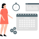 پیش‌نمایش فایل woman-making-time-management-12260169 از پک مدیریت