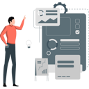 پیش‌نمایش فایل businessman-explaining-survey-report-12837680 از پک گزارش