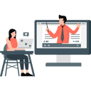 پیش‌نمایش فایل businesswoman-doing-presentation-online-12837652 از پک گزارش