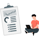 پیش‌نمایش فایل employee-analyzes-at-clipboard-list-12837692 از پک گزارش
