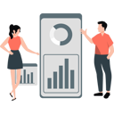 پیش‌نمایش فایل employees-are-discussing-pie-chart-and-graph-on-mobile-12837681 از پک گزارش