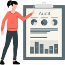 پیش‌نمایش فایل girl-pointing-at-audit-report-12837702 از پک گزارش