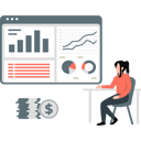 پیش‌نمایش فایل girl-presenting-budget-report-12837682 از پک گزارش