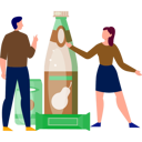پیش‌نمایش فایل the-boy-ang-girl-are-talking-about-bottle-drink-12893513 از پک خرید خواربار