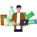 پیش‌نمایش فایل the-boy-checking-product-online-12893512 از پک خرید خواربار