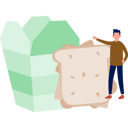 پیش‌نمایش فایل the-boy-is-pointing-bread-food-12893555 از پک خرید خواربار