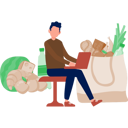 پیش‌نمایش فایل the-boy-is-sitting-on-chair-using-laptop-12893518 از پک خرید خواربار
