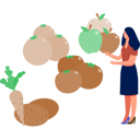 پیش‌نمایش فایل the-girl-is-holding-apple-fruit-12893532 از پک خرید خواربار