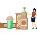 پیش‌نمایش فایل the-girl-is-pointing-at-the-juice-bottle-12893511 از پک خرید خواربار