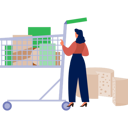 پیش‌نمایش فایل the-girl-is-touching-shopping-trolley-12893533 از پک خرید خواربار