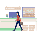 پیش‌نمایش فایل the-girl-is-walking-in-market-12893524 از پک خرید خواربار