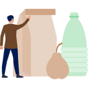 پیش‌نمایش فایل the-man-is-pointing-lunch-parcel-12893549 از پک خرید خواربار