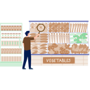 پیش‌نمایش فایل the-man-is-searching-vegetables-12893523 از پک خرید خواربار