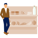 پیش‌نمایش فایل the-man-is-standing-next-to-grocery-block-12893517 از پک خرید خواربار