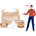 پیش‌نمایش فایل the-man-is-talking-about-jam-sugar-12893539 از پک خرید خواربار